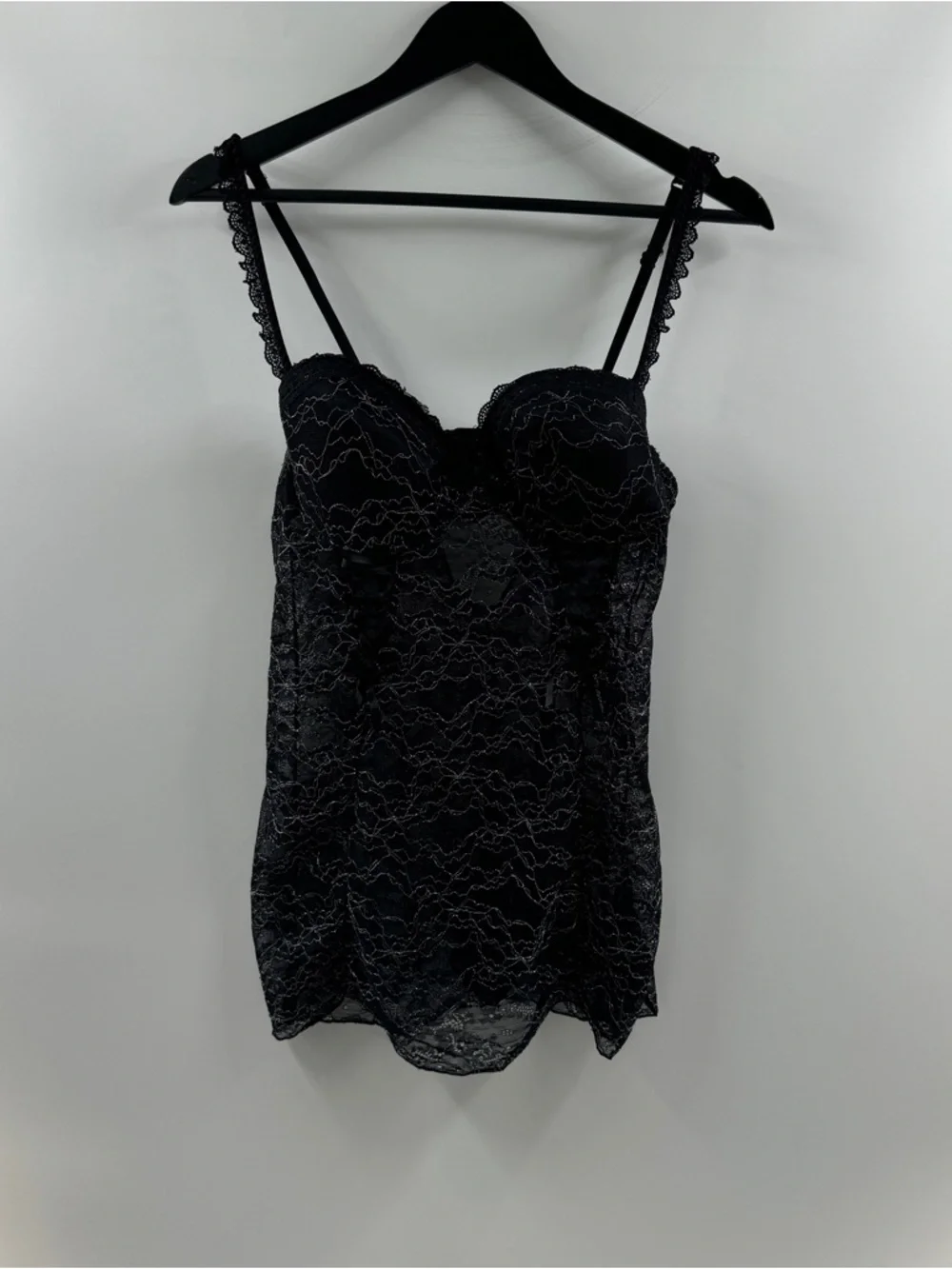 Cassandra Intimates Black Lace Fitted Dress – Women’s Large - Picture 1 of 9